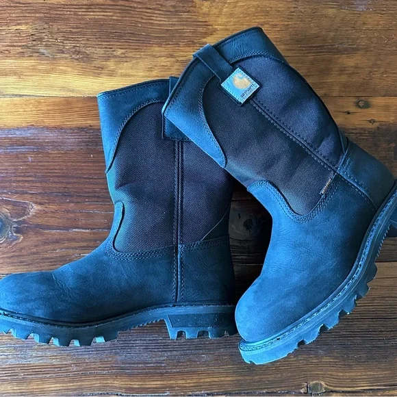 Women’s Black Carhartt 10” Wellington Work Boots - Picture 7 of 10